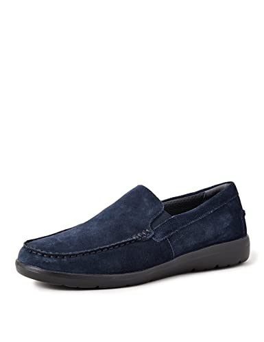 Geox U Leitan C, Mocassini Uomo, Blu (Navy), 43 EU