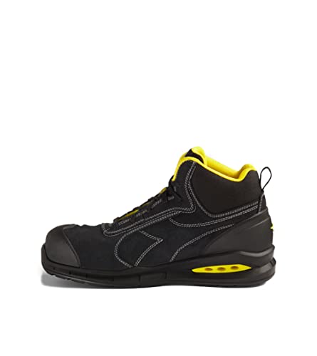 DIADORA Run Net Airbox Master Mid S3 SRC ESD, Mocassino Unisex-Adulto, Nero, 41 EU