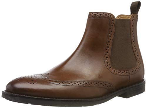 Clarks Ronnie Top, Stivali Chelsea Uomo, Marrone (British Tan Leather), 47 EU