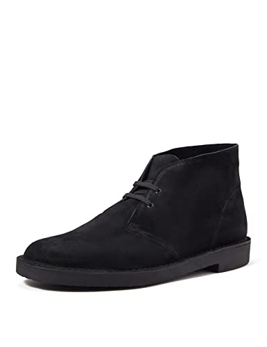 Clarks Desert Boot Bushacre 3, Stivali Uomo, Nero (Black Suede), 41 EU