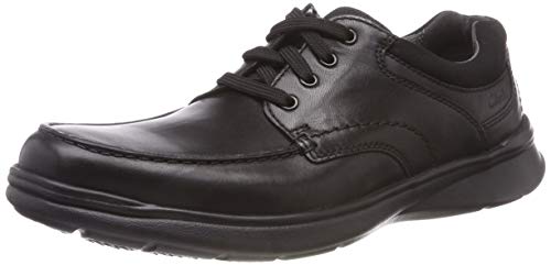 Clarks Cotrell Edge, Scarpe Stringate Derby, Uomo, Nero (Black Interest), 42.5 EU