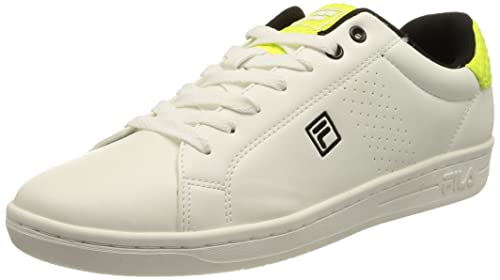 Fila Crosscourt 2 NT Low, Scarpe Uomo, Bianco (White/Safety Yellow), 44 EU