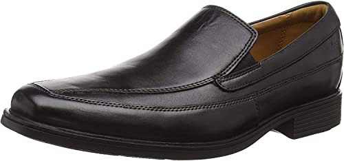 Clarks Tilden Free, Mocassini Uomo, Nero (Black Leather), 43 EU