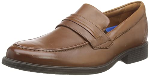 Clarks Whiddon, Mocassini Uomo, Marrone (Loafer Dark Tan), 44 EU