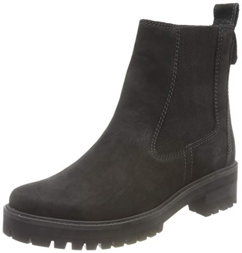 Timberland Courmayeur Valley, Stivali Chelsea Donna, Nero Black Nubuck, 41 EU