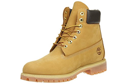 Timberland 6 Inch Premium Waterproof, Stivali Stringati Uomo, Giallo (Wheat Nubuck), 44 EU