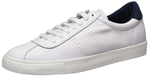 SUPERGA 2843 CLUB S COMFORT LEATHER, Sneaker, Unisex - Adulto, Bianco (White/Navy 903), 38 EU