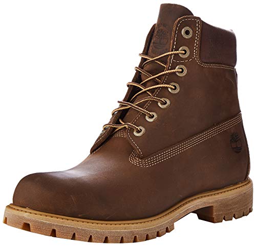 Timberland Heritage 6 Inch Premium Waterproof Stivali Uomo, Marrone (Md Brown Full Grain), 43.5 EU