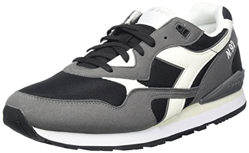Diadora N.92, Scarpe da Ginnastica Uomo, Nero/Grigio (Peltro), 43 EU