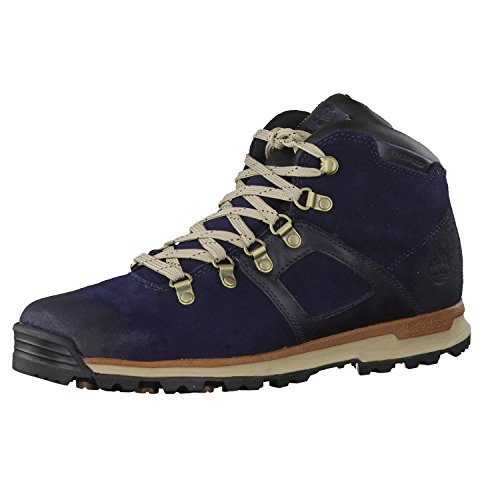Timberland Ek Mid Leather Wp, Scarpe a Collo Alto Uomo, Blu, 44 EU