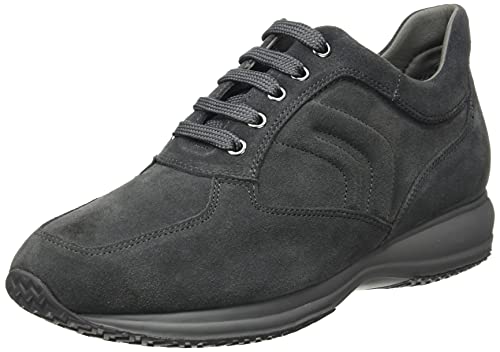 Geox U Happy Art. H, Sneakers Uomo, Grigio (Dk Grey), 40 EU