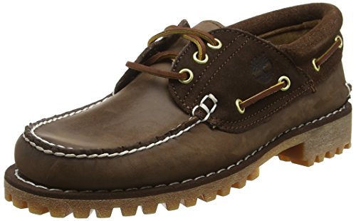 Timberland TFO Classic 3 Eye Lug, Scarpe da Barca Uomo, Marrone ( Dk Brown Full Grain), 43 EU