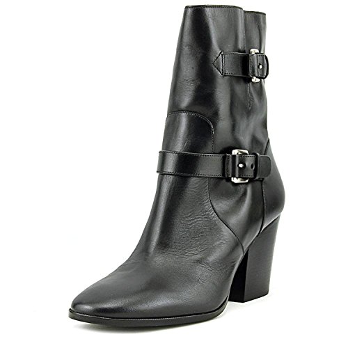 MICHAEL Michael Kors Womens Ashton Mid Bootie Leather, Black Vachetta, Size 9.0