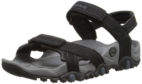 Timberland Granite Trailray, Sandali a Punta Aperta Uomo, Nero (Nero/Grigio), 40 EU