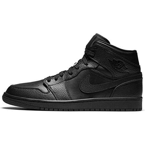 Nike Air Jordan 1 Mid, Scarpe da Basket Uomo, Nero (Black/Black 091), 42 EU