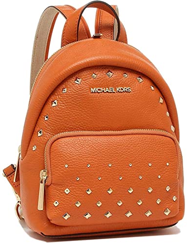 Michael Kors Erin Medium Convertible Backpack Crossbody - Zaino convertibile Medio (Tangerine Studs)