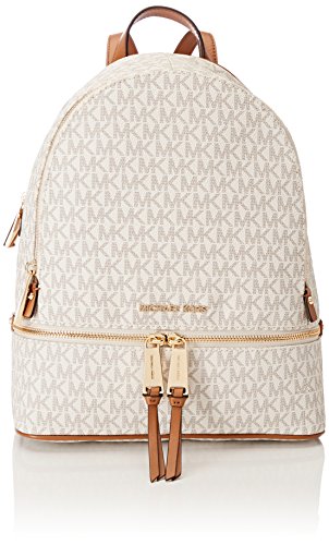 Michael Kors Rhea Zip, Borsa a Zainetto Donna, Bianco (Vanilla), 12.7x31.8x24.1 Centimeters (W x H x L)